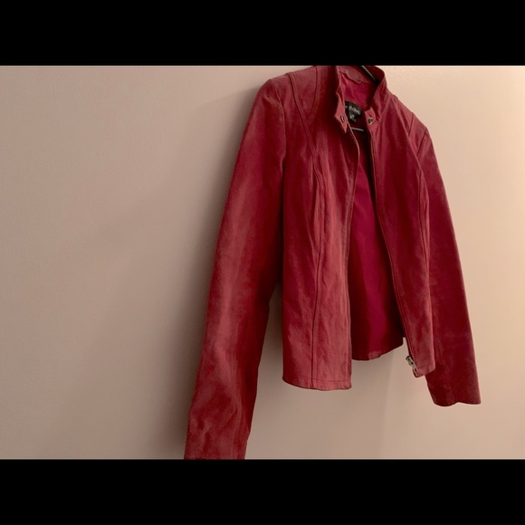 Flamingo 🦩 pink real suede leather jacket - Picture 2 of 2